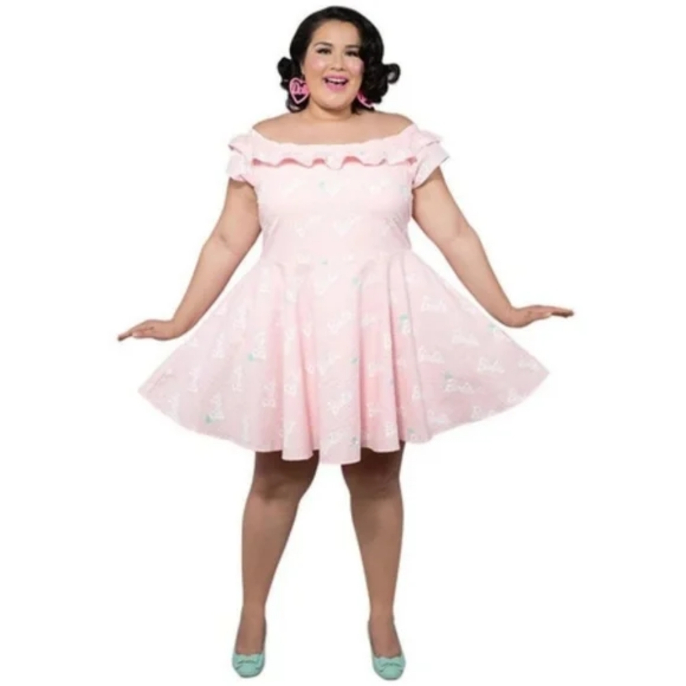 Loungefly Stitch Shoppe X Barbie Palm Tree Logo Date Night Dress Plus Size